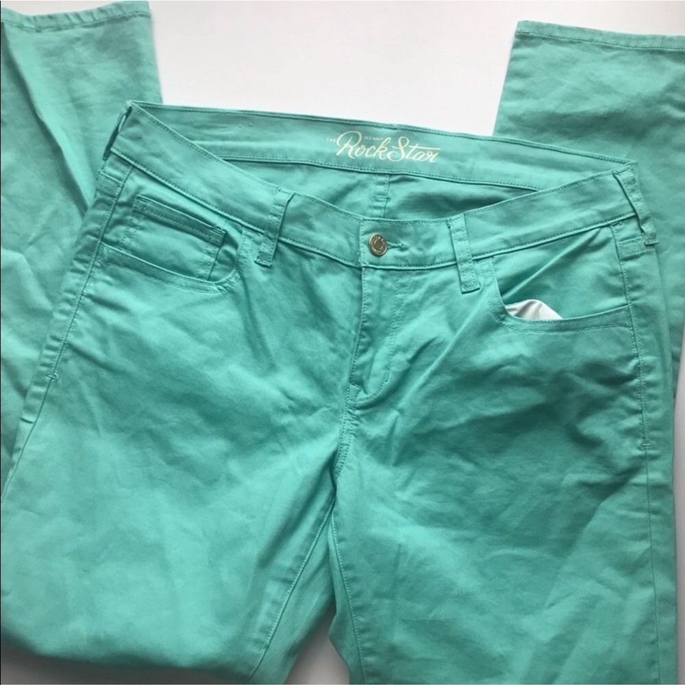 Teal Old Navy Rockstar Skinny Jeans